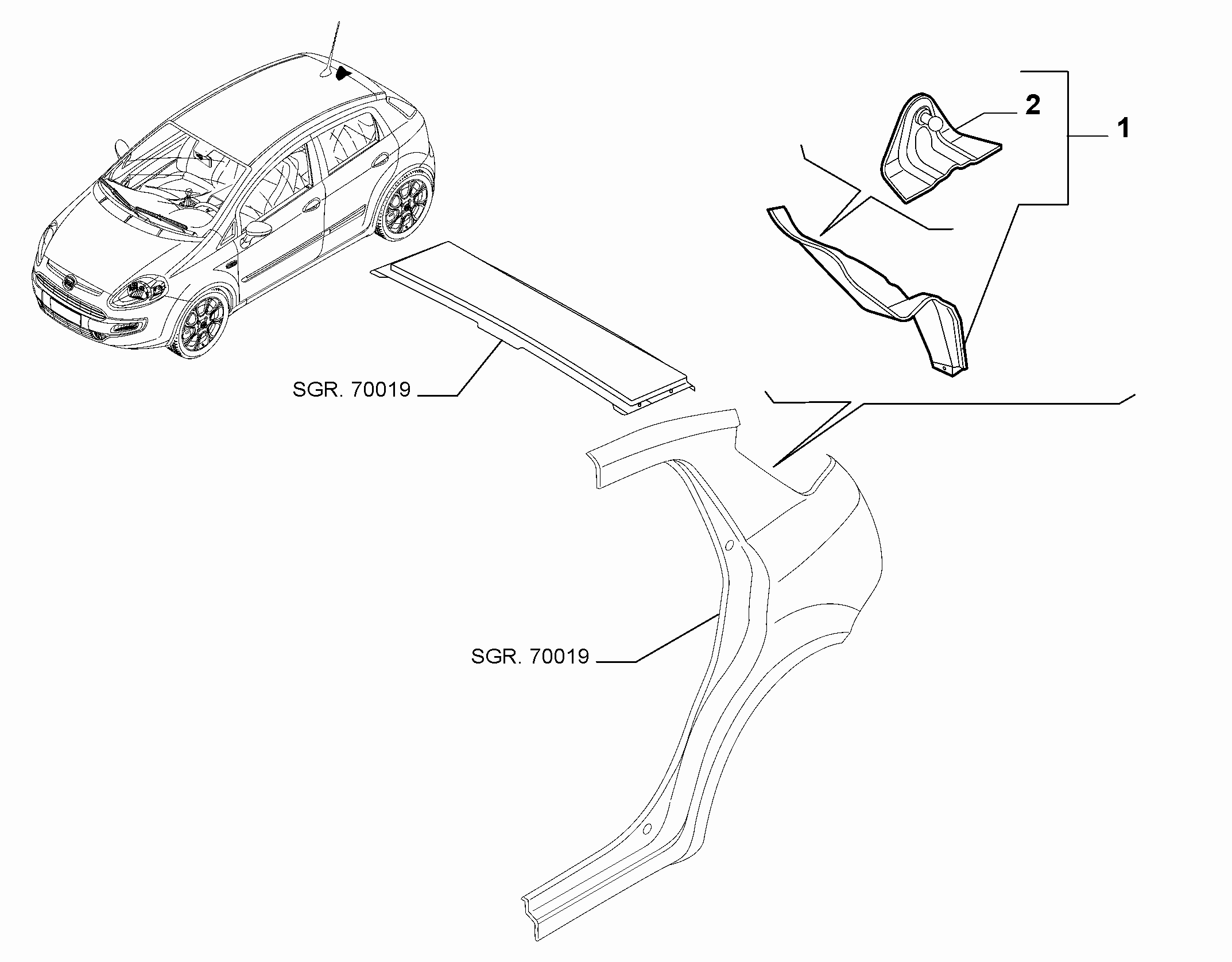 70020-020 SEAT HANDLE LIGHT