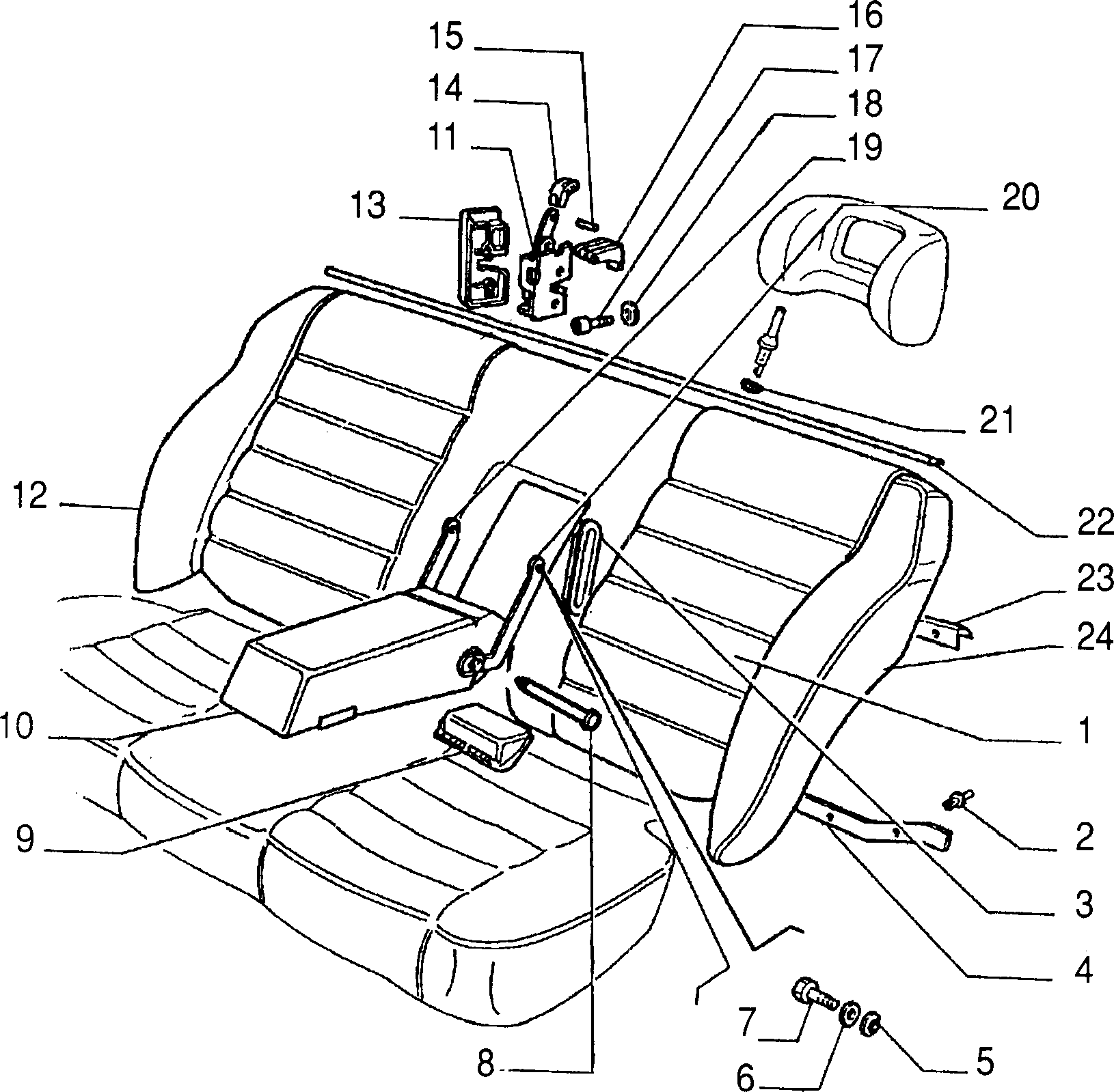 70613/00 REAR SEAT 