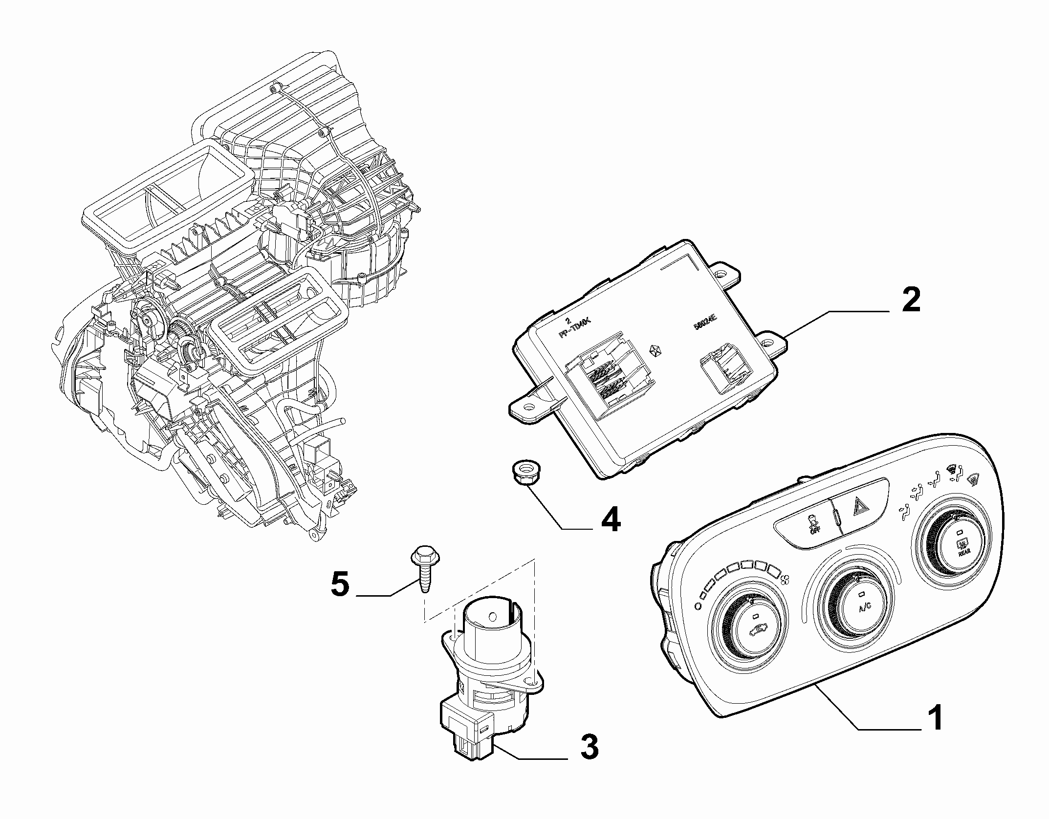50101-020 HEATER/AIR CON