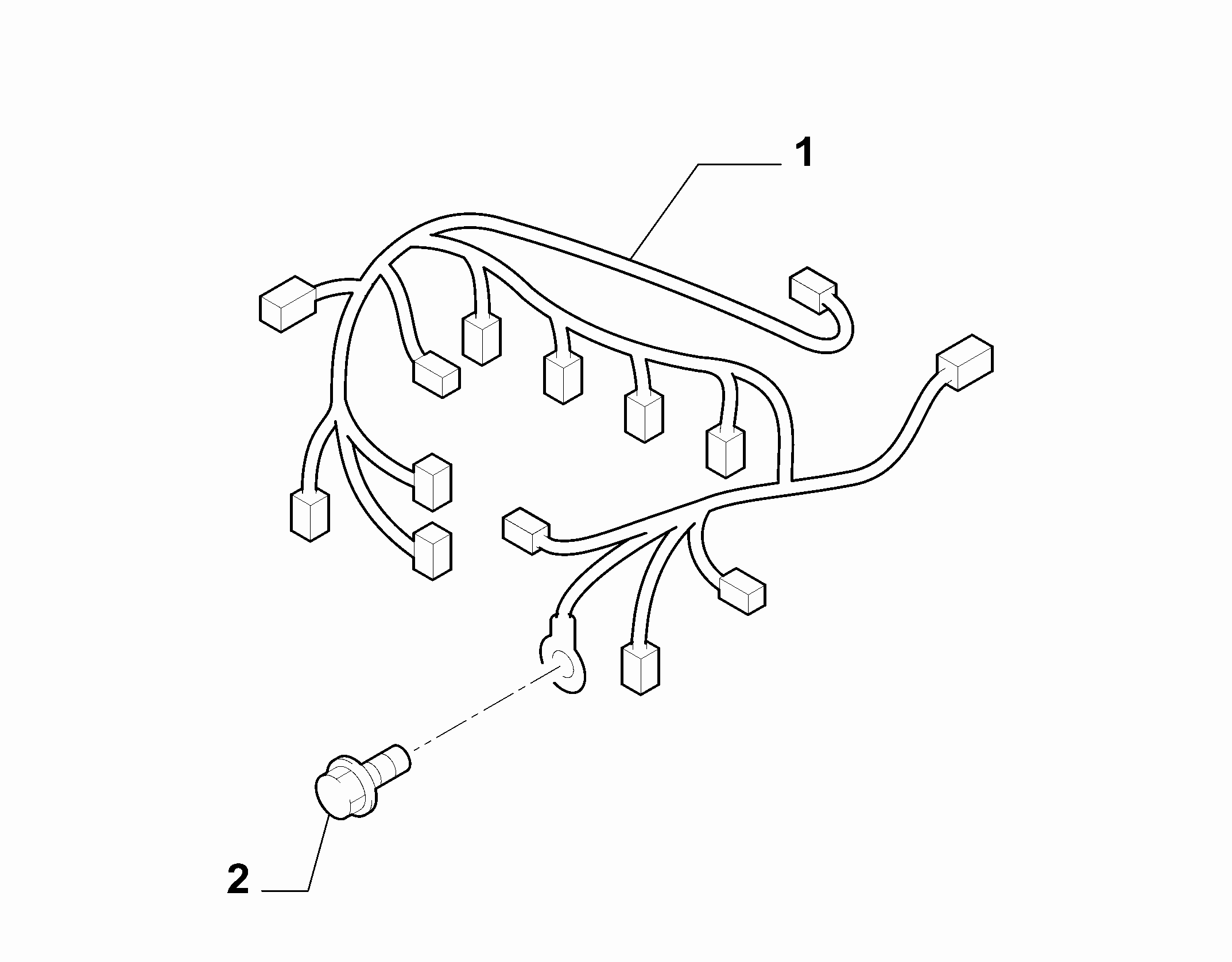 10225-020 INJECTION ECU AND ENGINE HARNESS FASTENERS
