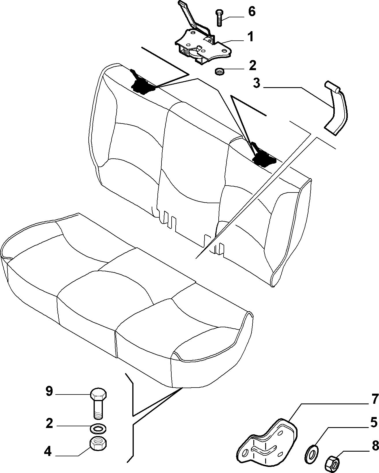 70613/00 REAR SEAT