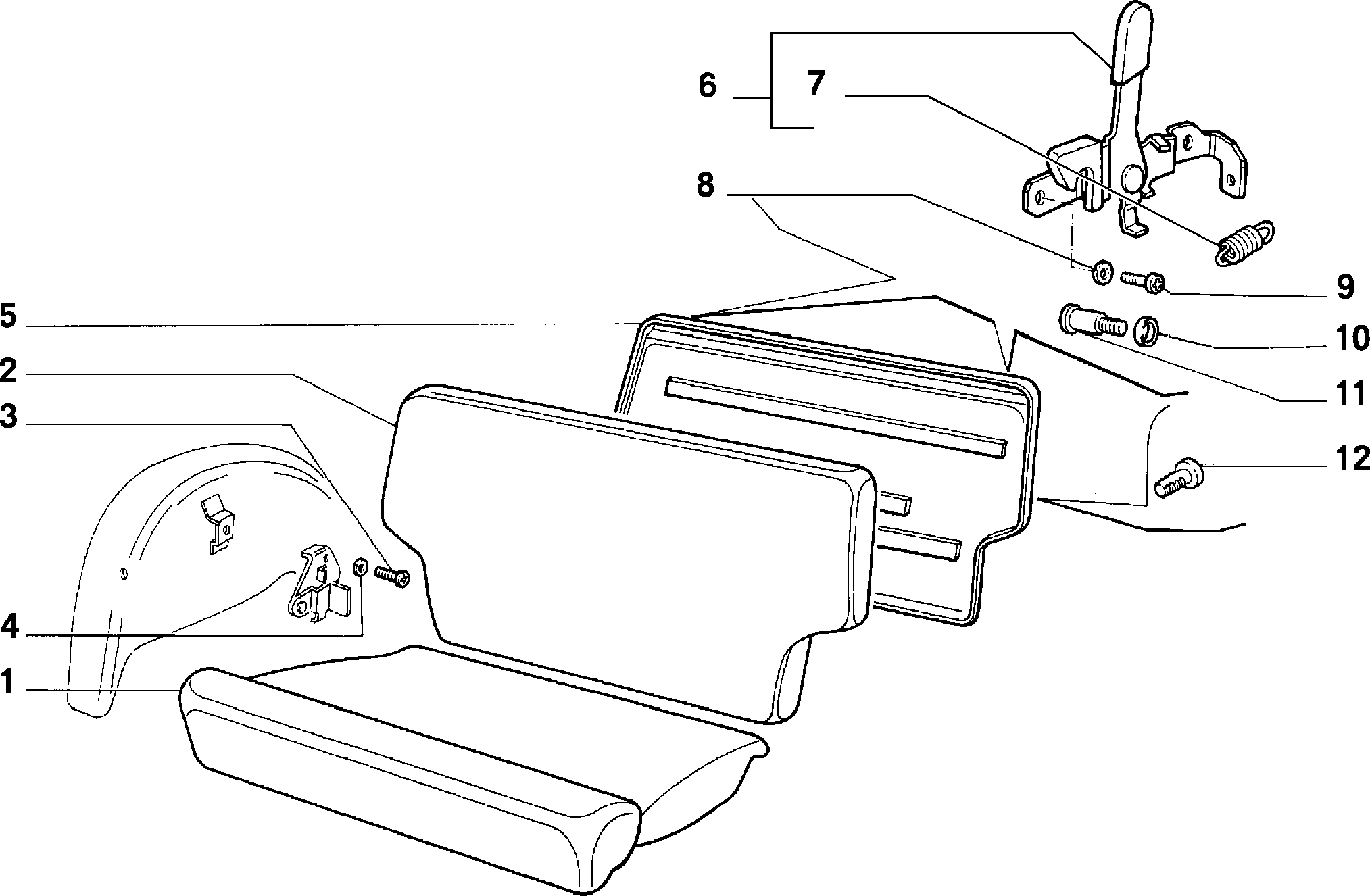 70613/00 REAR SEAT 