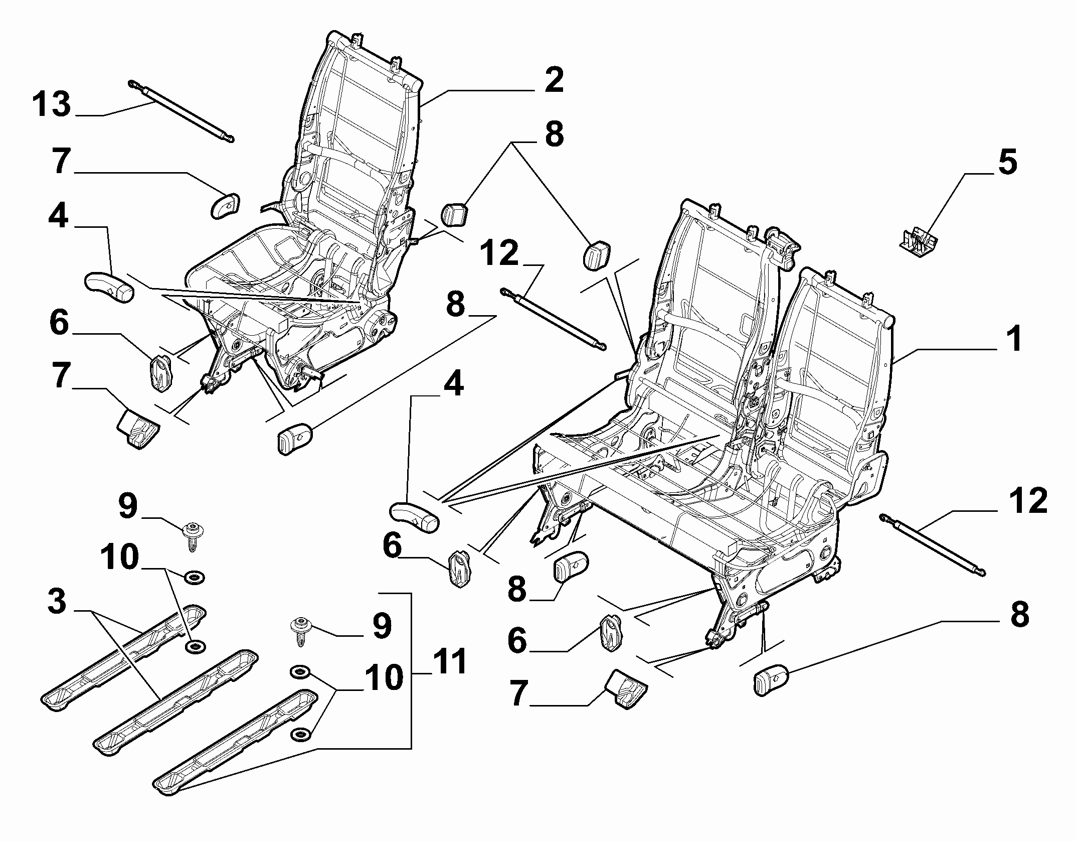 70613/00 REAR SEAT