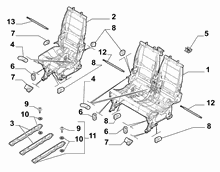 70613/00 REAR SEAT