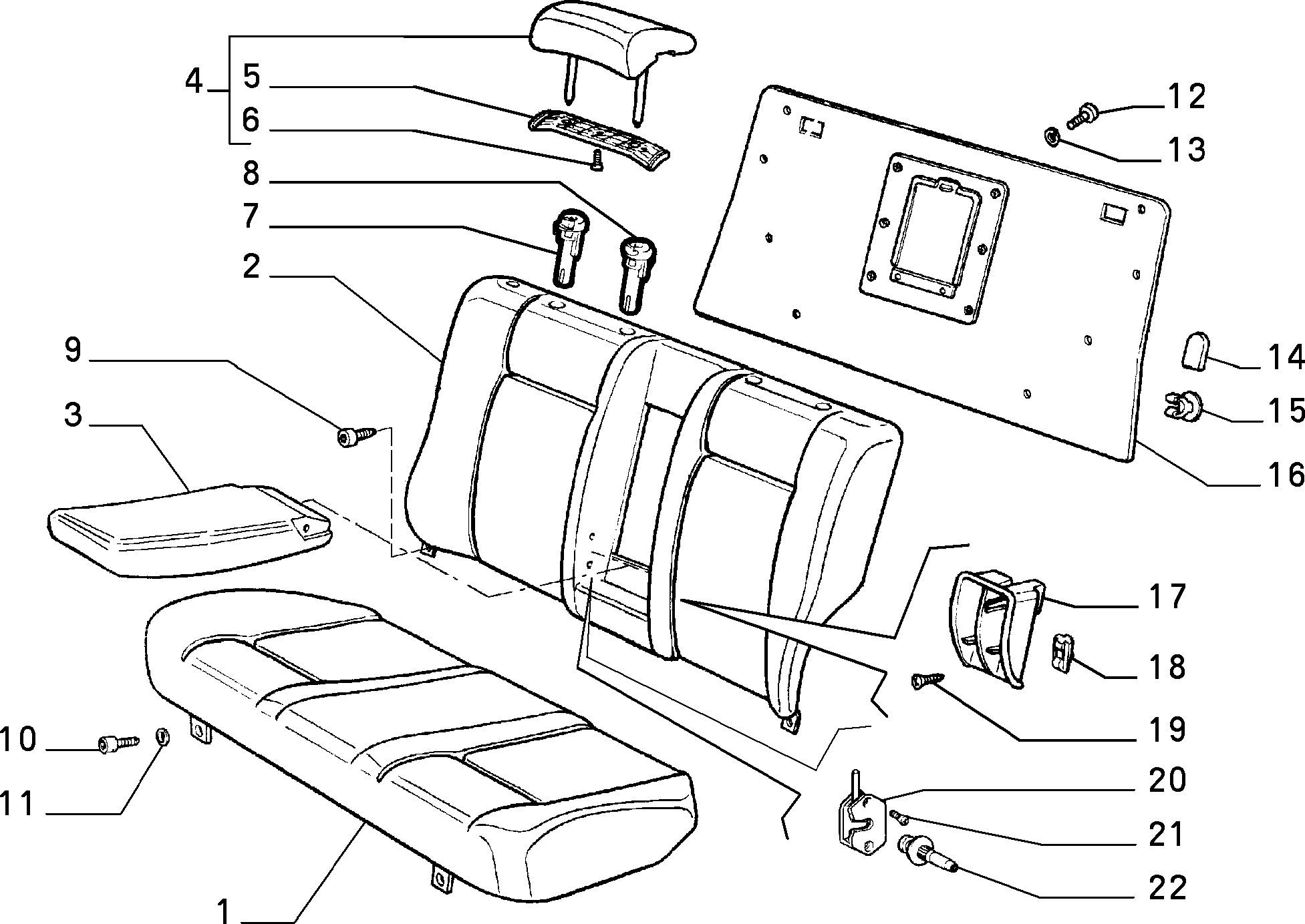 70613/00 REAR SEAT