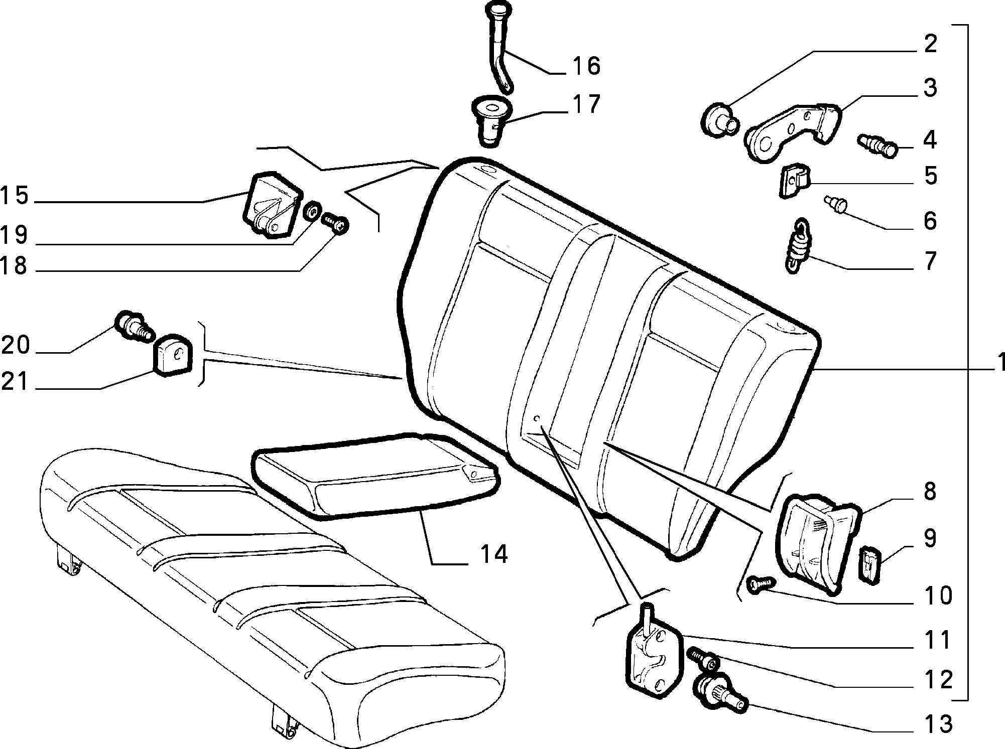 70613/01 REAR SEAT