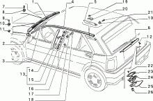 70712/00 НАРУЖНЫЕ НАКЛАДКИ И УПЛОТНИТЕЛИ 