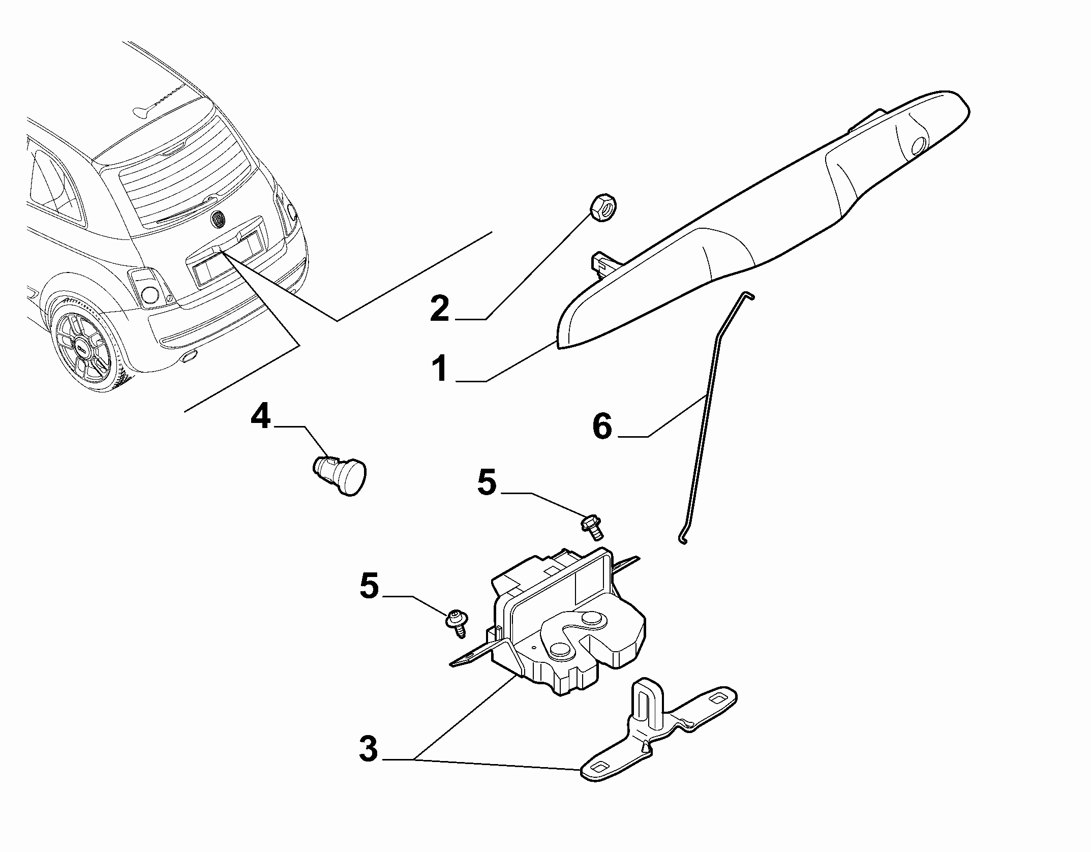 70148-020 BONNET LOCK
