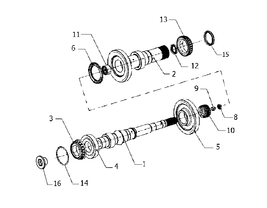 21215-010 PRIMARY SHAFT AND GEAR LEAD