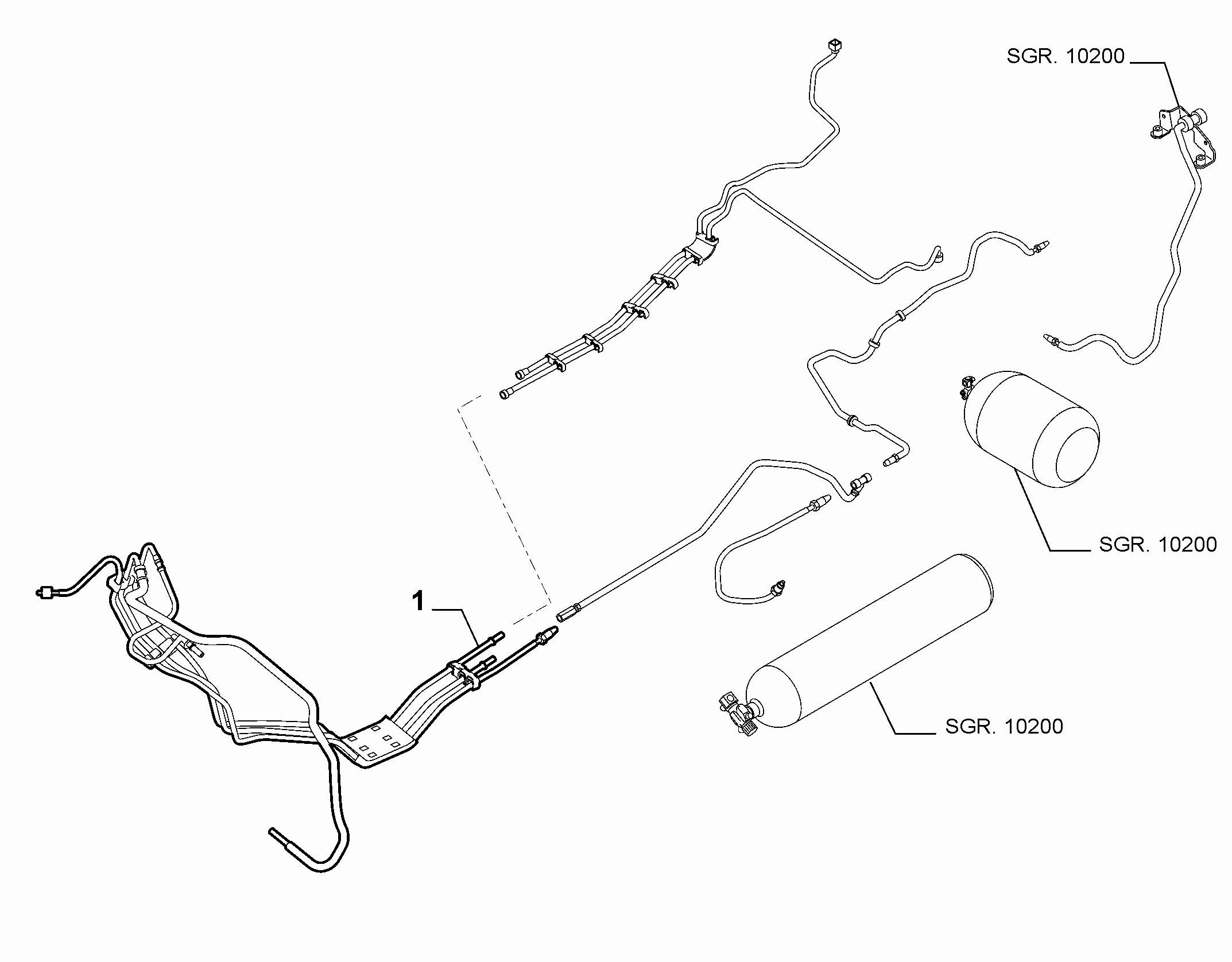 10201-030 ENGINE WELL FUEL PIPES