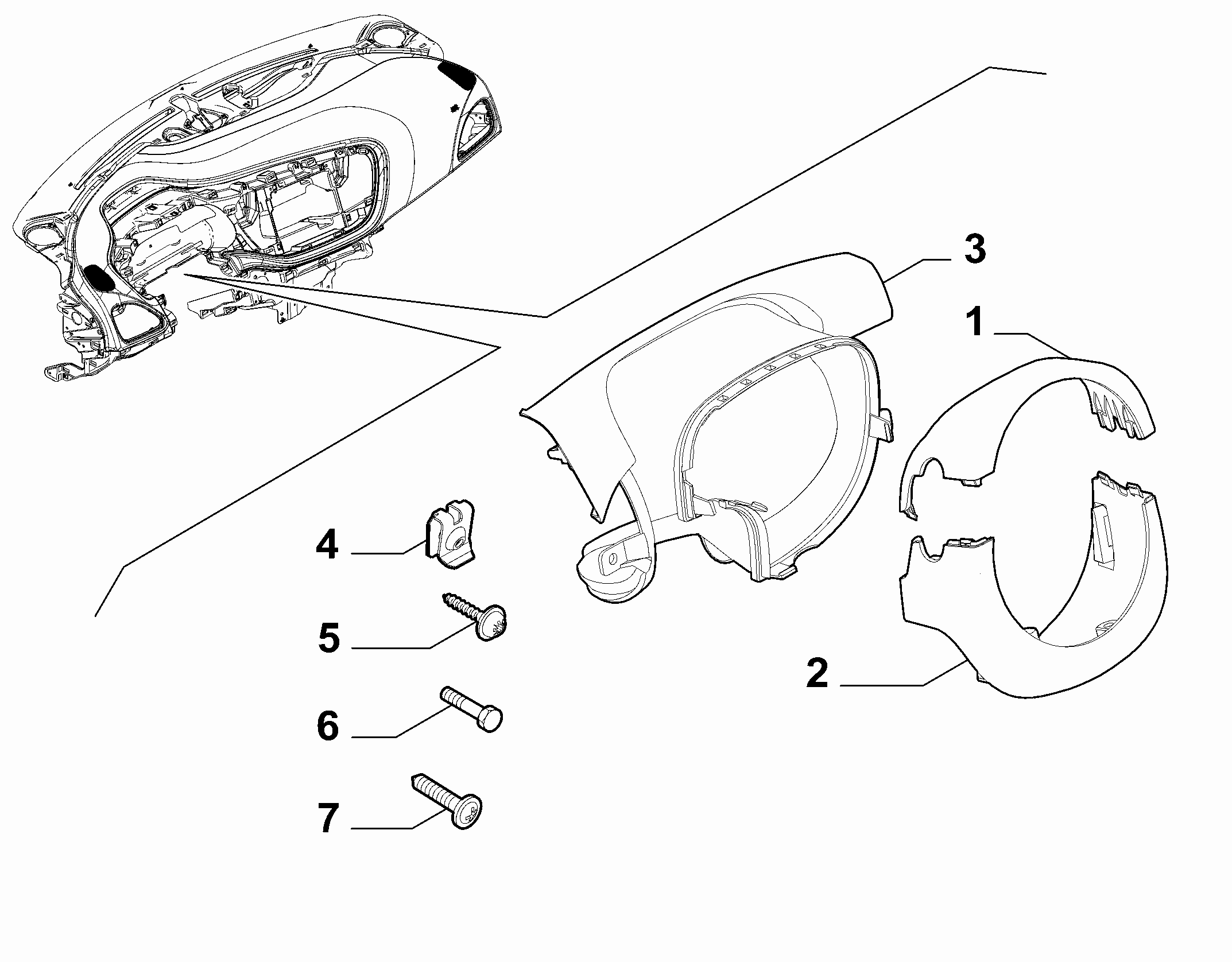 70502-060 STEERING COLUMN GUARDS
