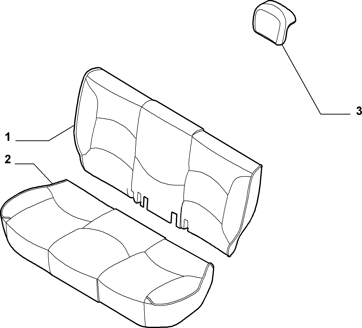 70613/08 REAR SEAT