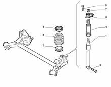 44305-020 REAR SHOCK ABSORBERS AND SPRINGS