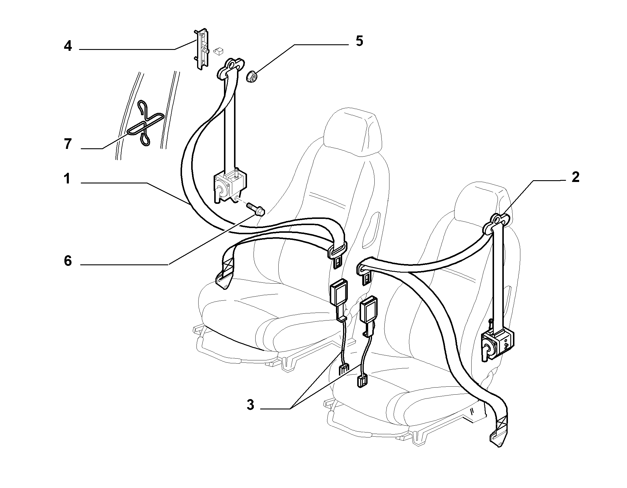 70527-010 FRONT SEAT BELTS