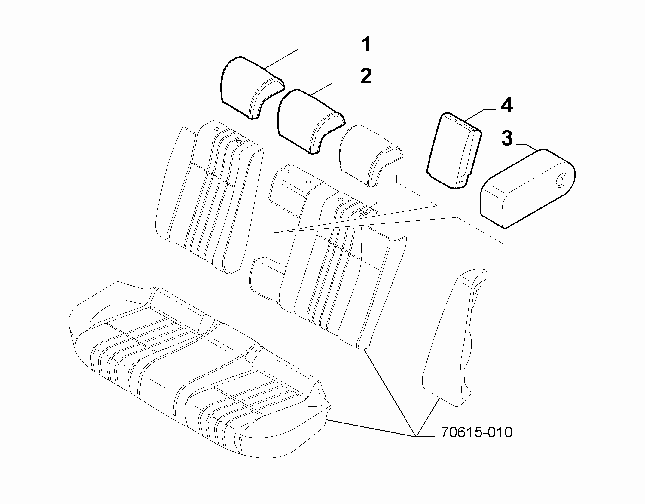 70615/00 REAR SEAT LINING 