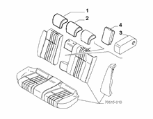 70615/00 REAR SEAT LINING 