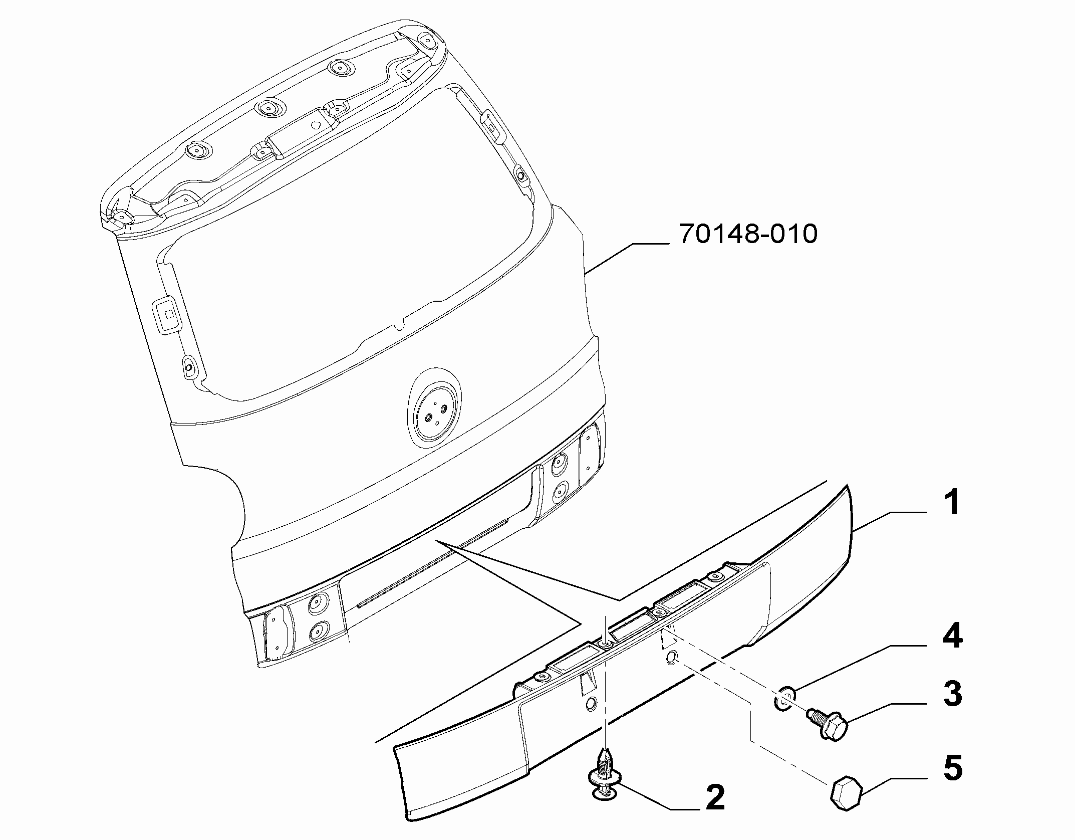 70712-070 EXTERIOR MOULDING FOR REAR DOOR WALL