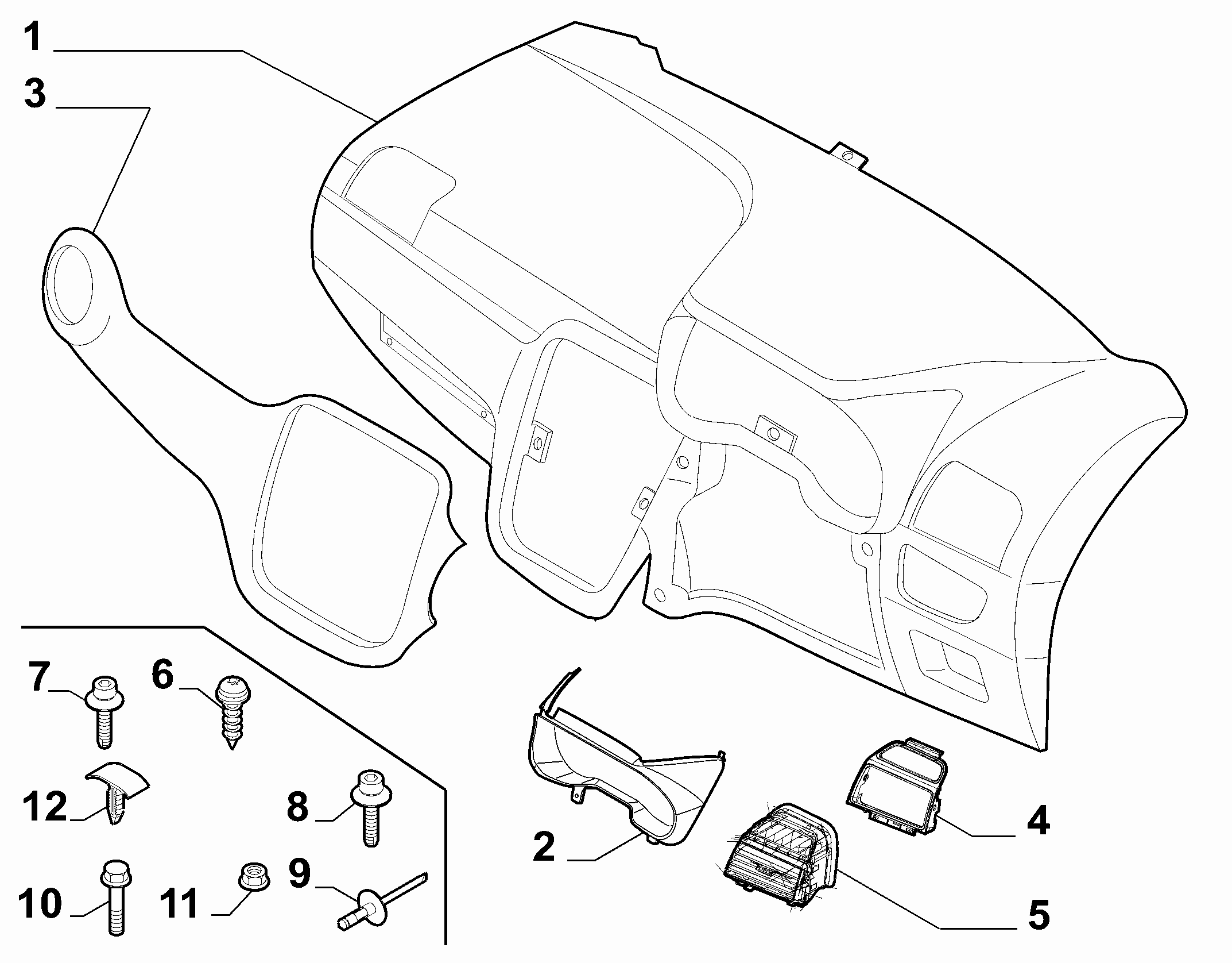 70502-010 DASHBOARD INSTRUMENT HOLDER
