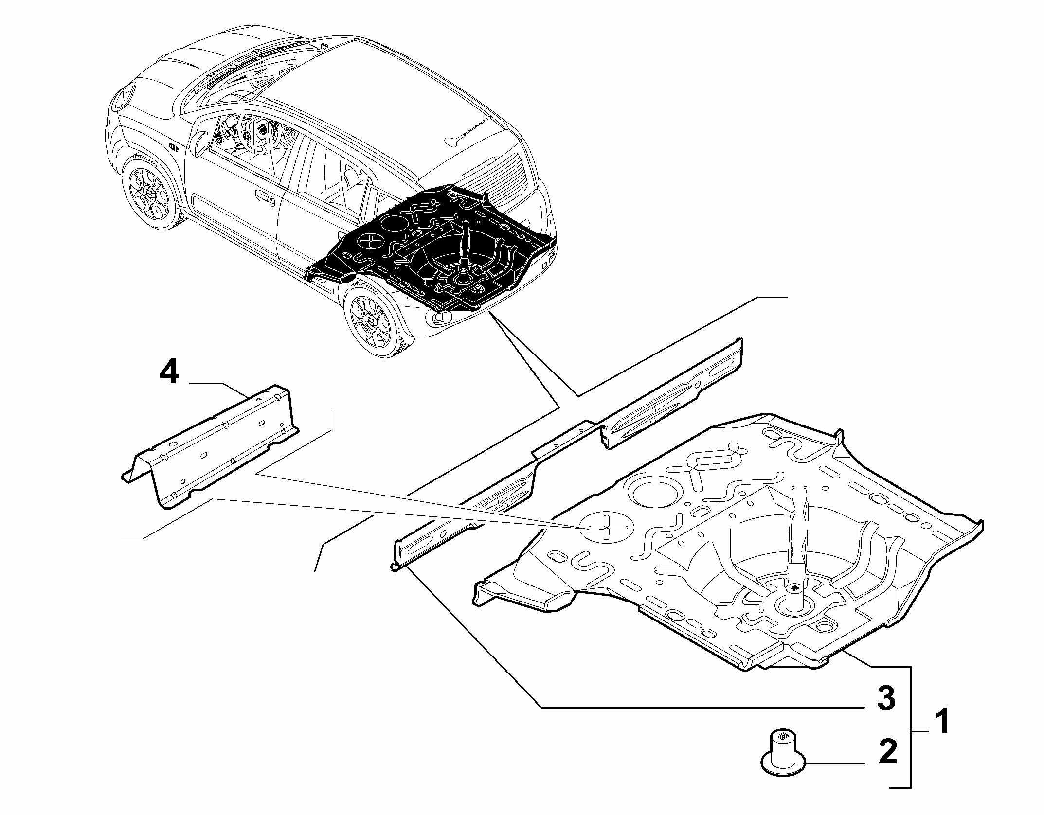 70006-020 REAR FLOOR PANEL