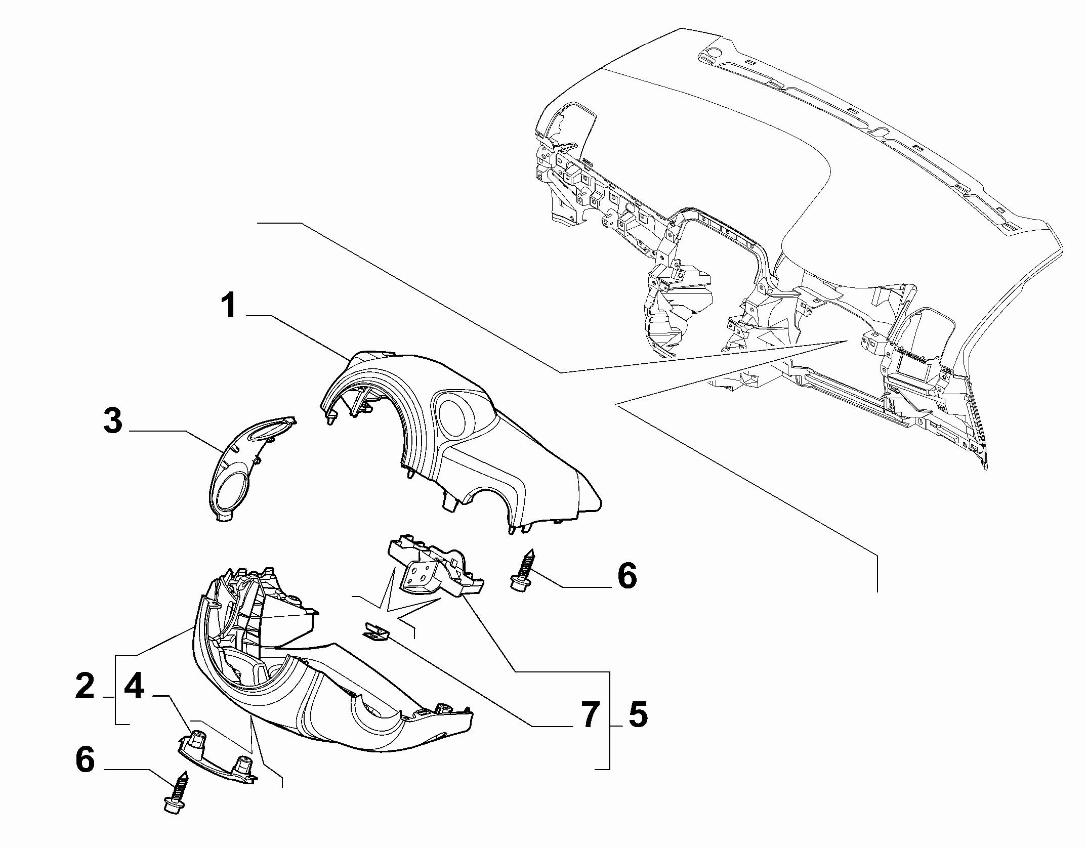 70502-060 STEERING COLUMN GUARDS