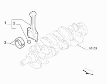 10105-010 COUPLING RODS AND HALF BEARINGS