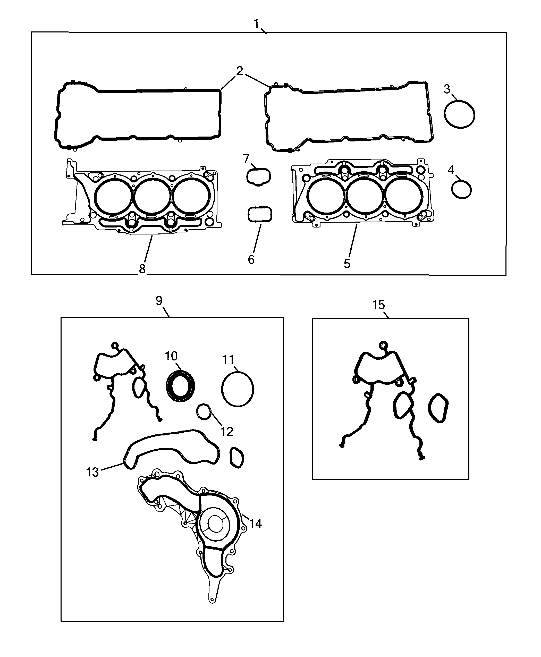 10101-050 GASKET KIT, HEAD AND CRANKCASE