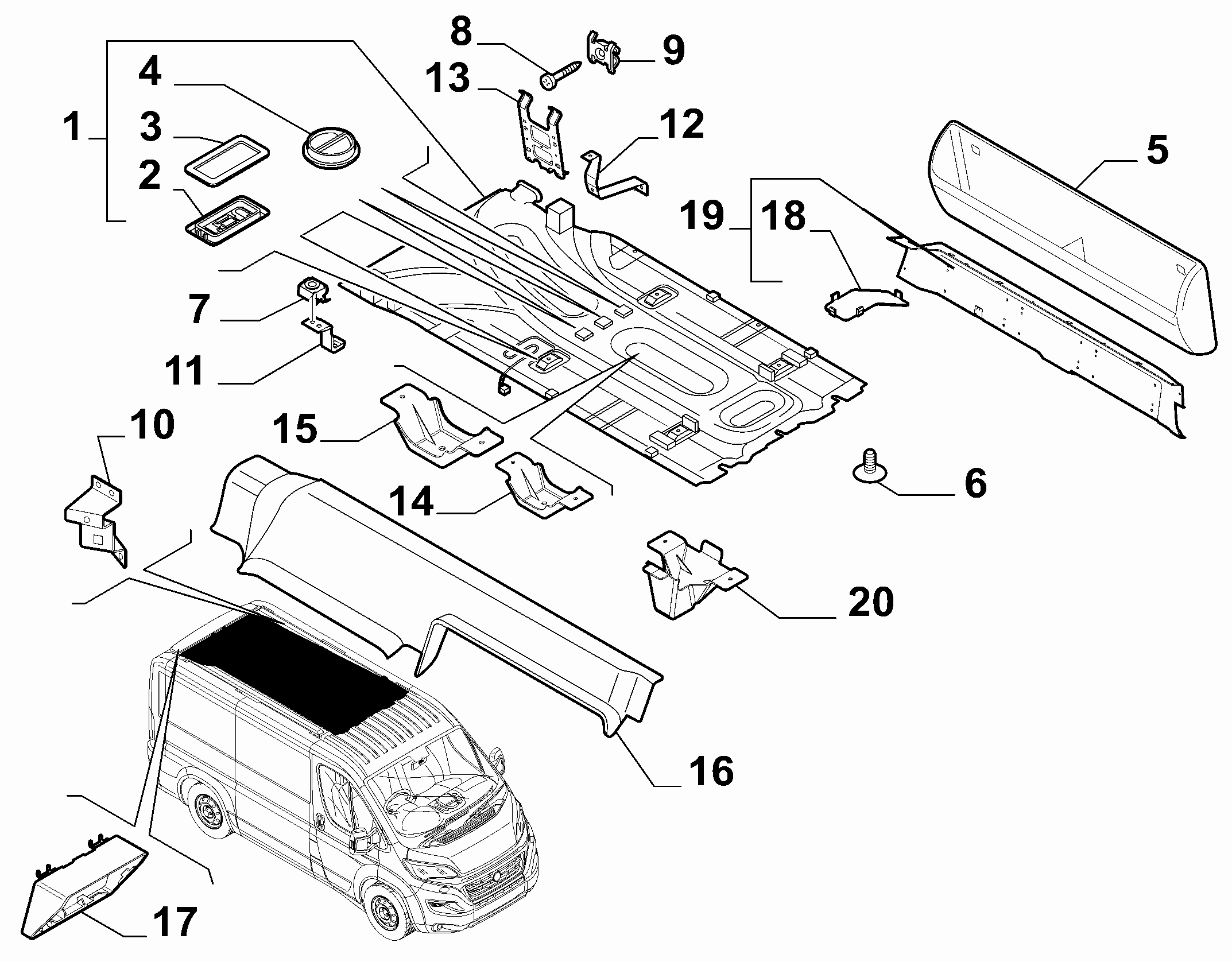 70523-100 REAR COVERS, UPPER SIDE