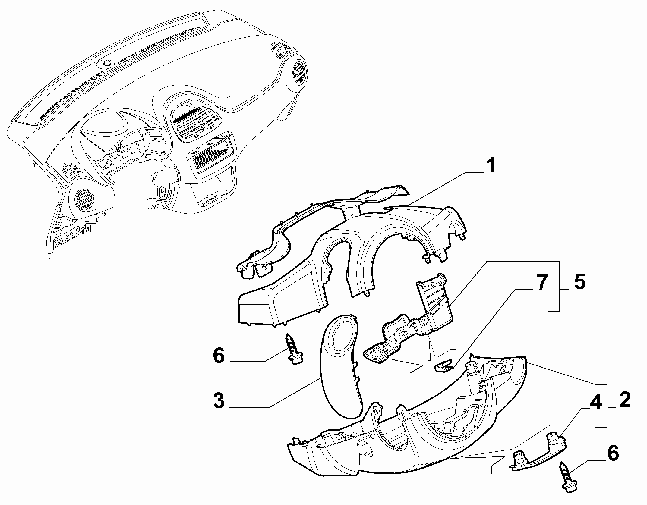 70502-060 STEERING COLUMN GUARDS