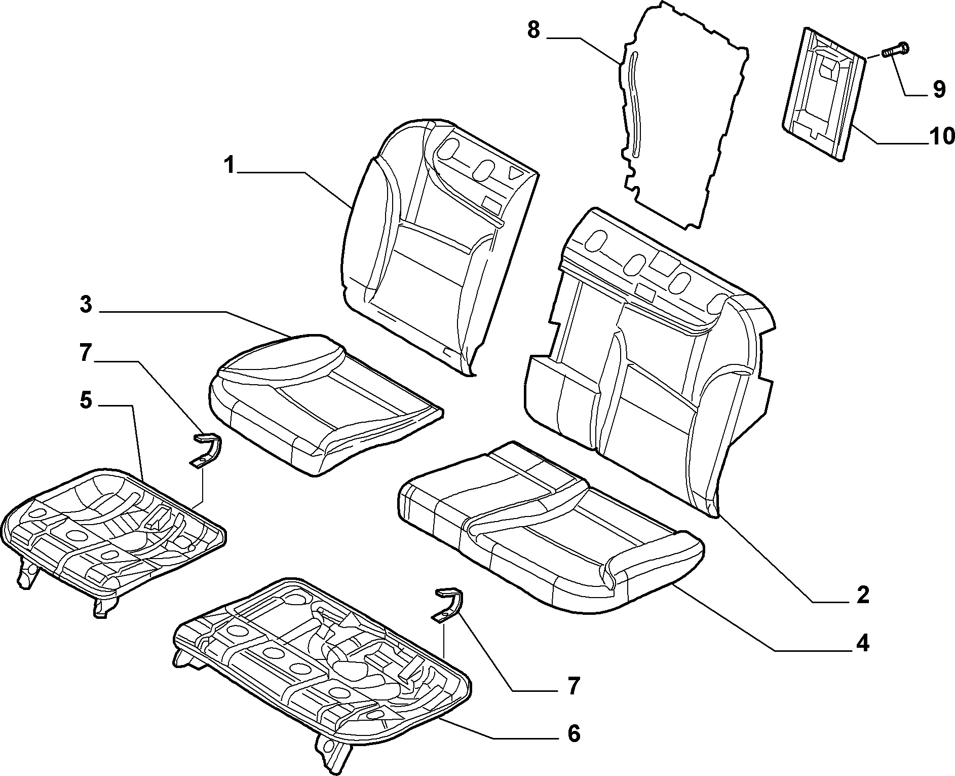 70613/01 REAR SEAT