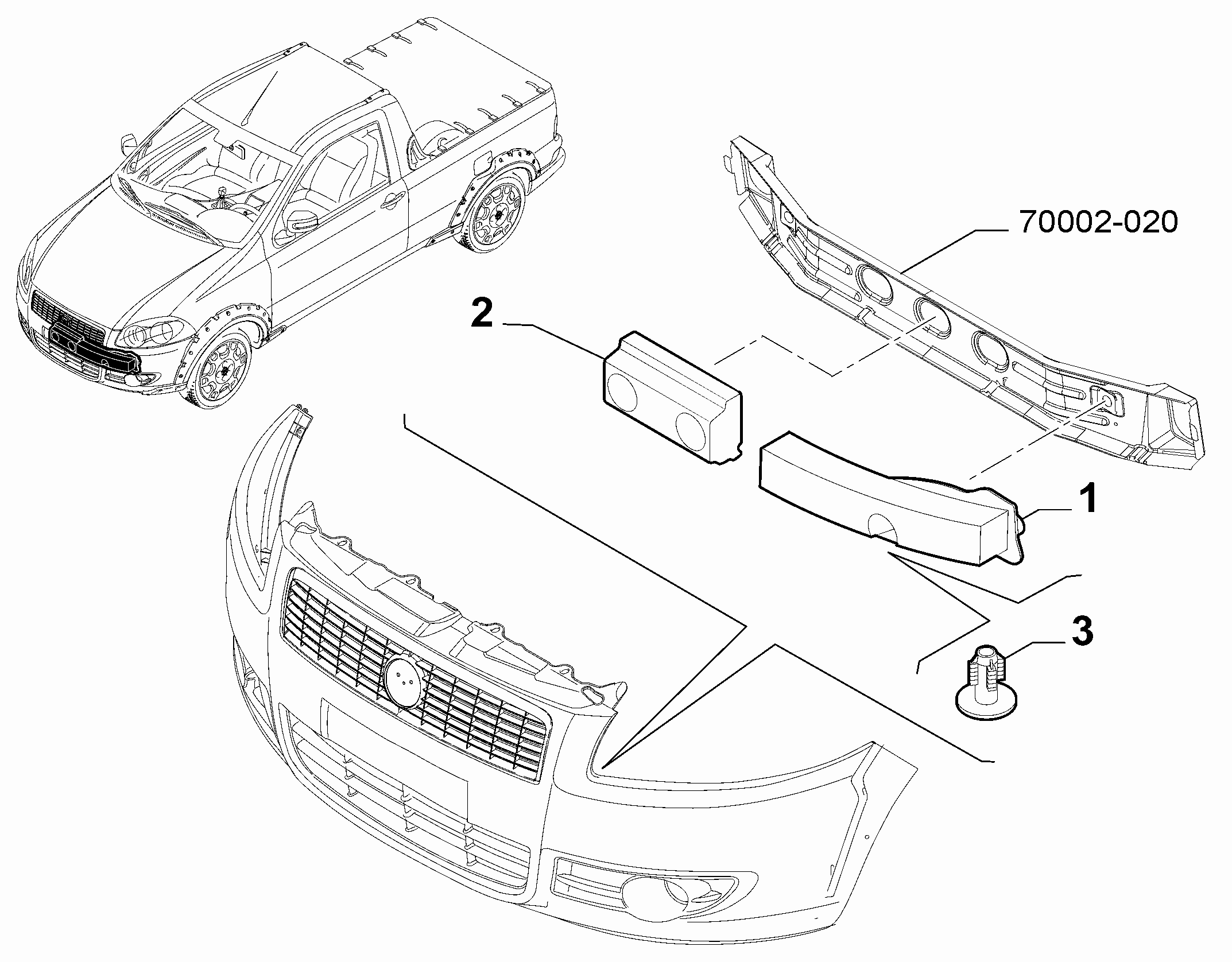 70726-030 FRONT BUMPER THRUST