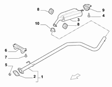 10258-030 REAR AND CENTRAL PIPES