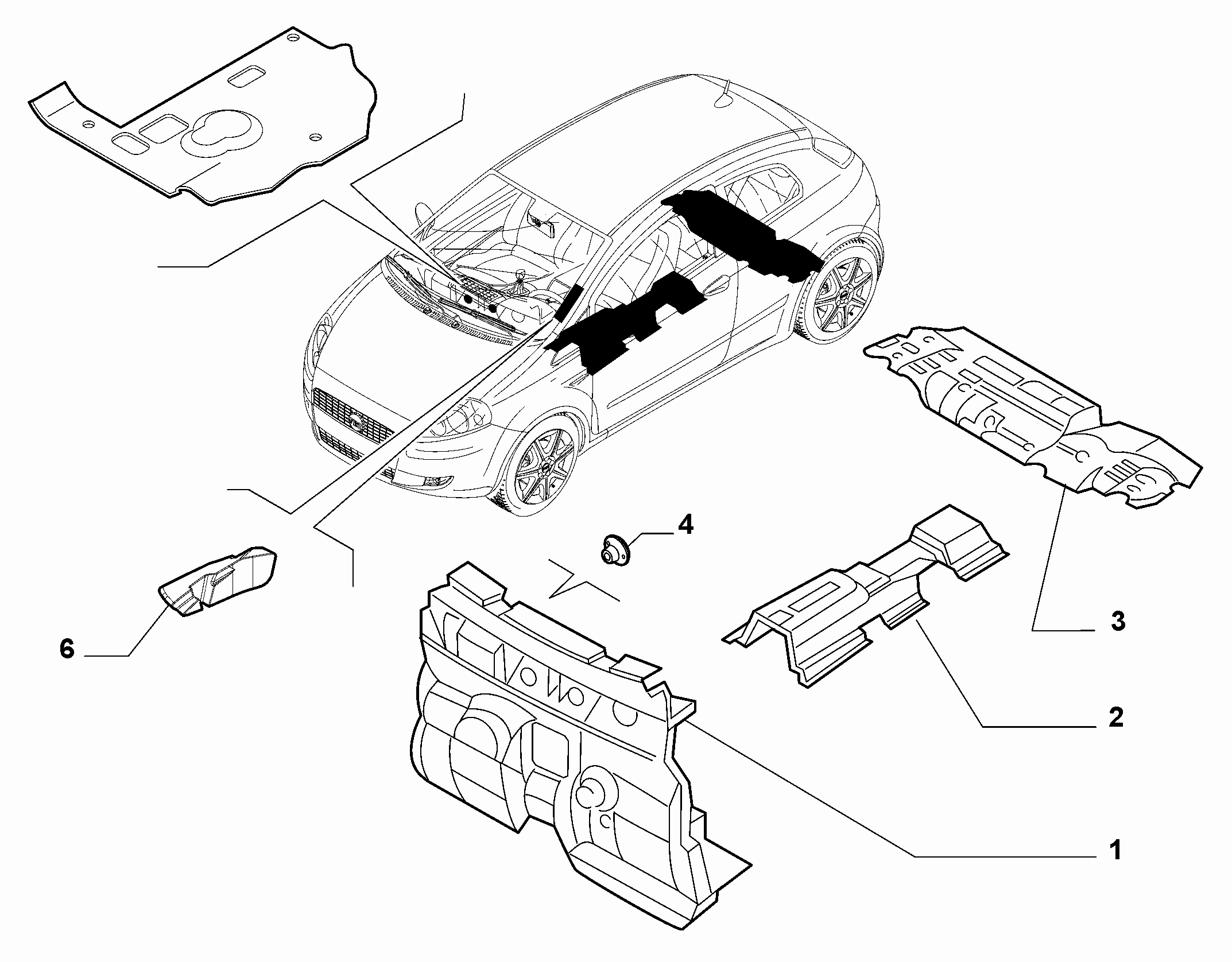 70522-020 PASSENGER COMPARTMENT INSULATION AND PADDING