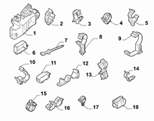 55527-010 CABLE SET FIXINGS