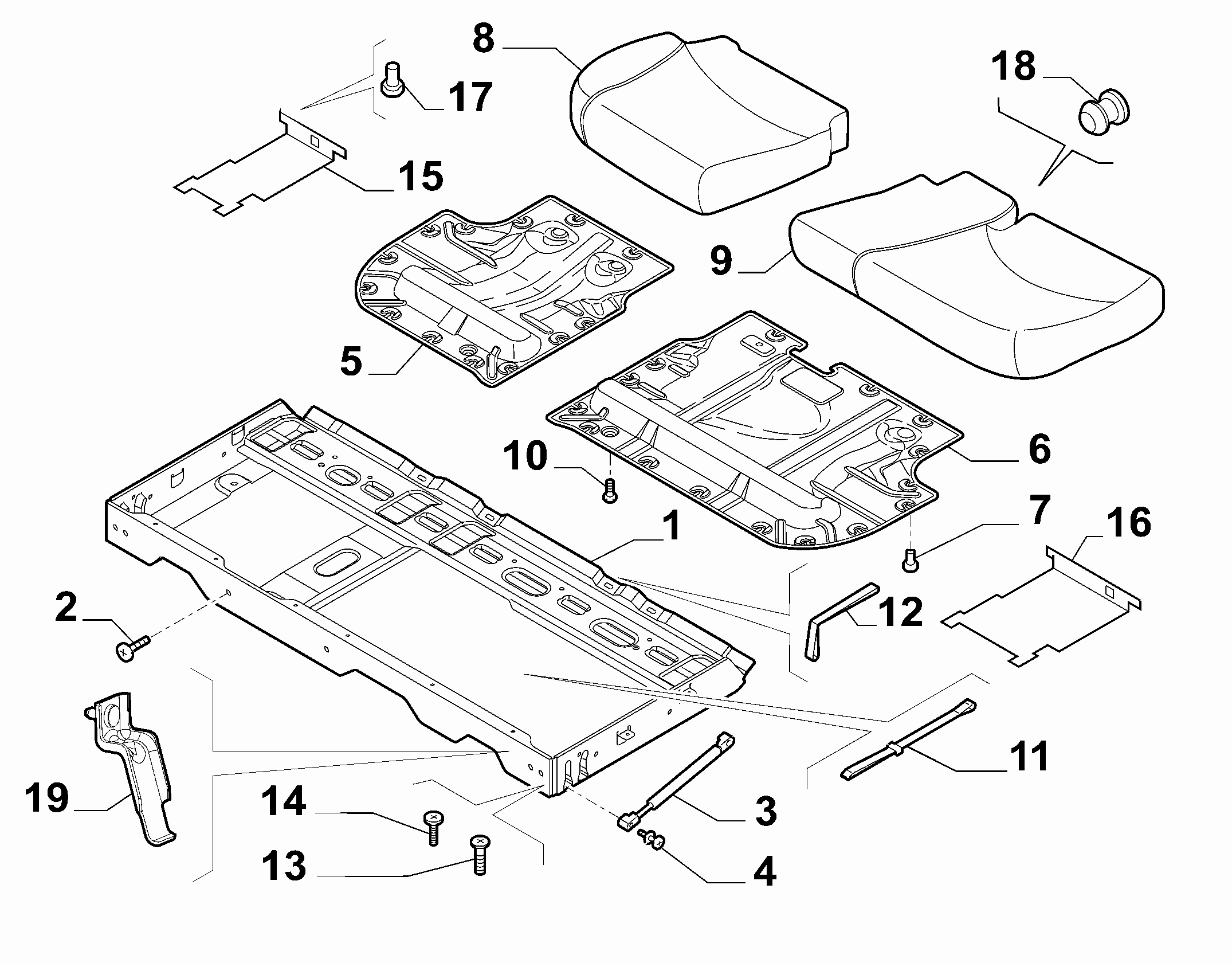 70613/14 REAR SEAT