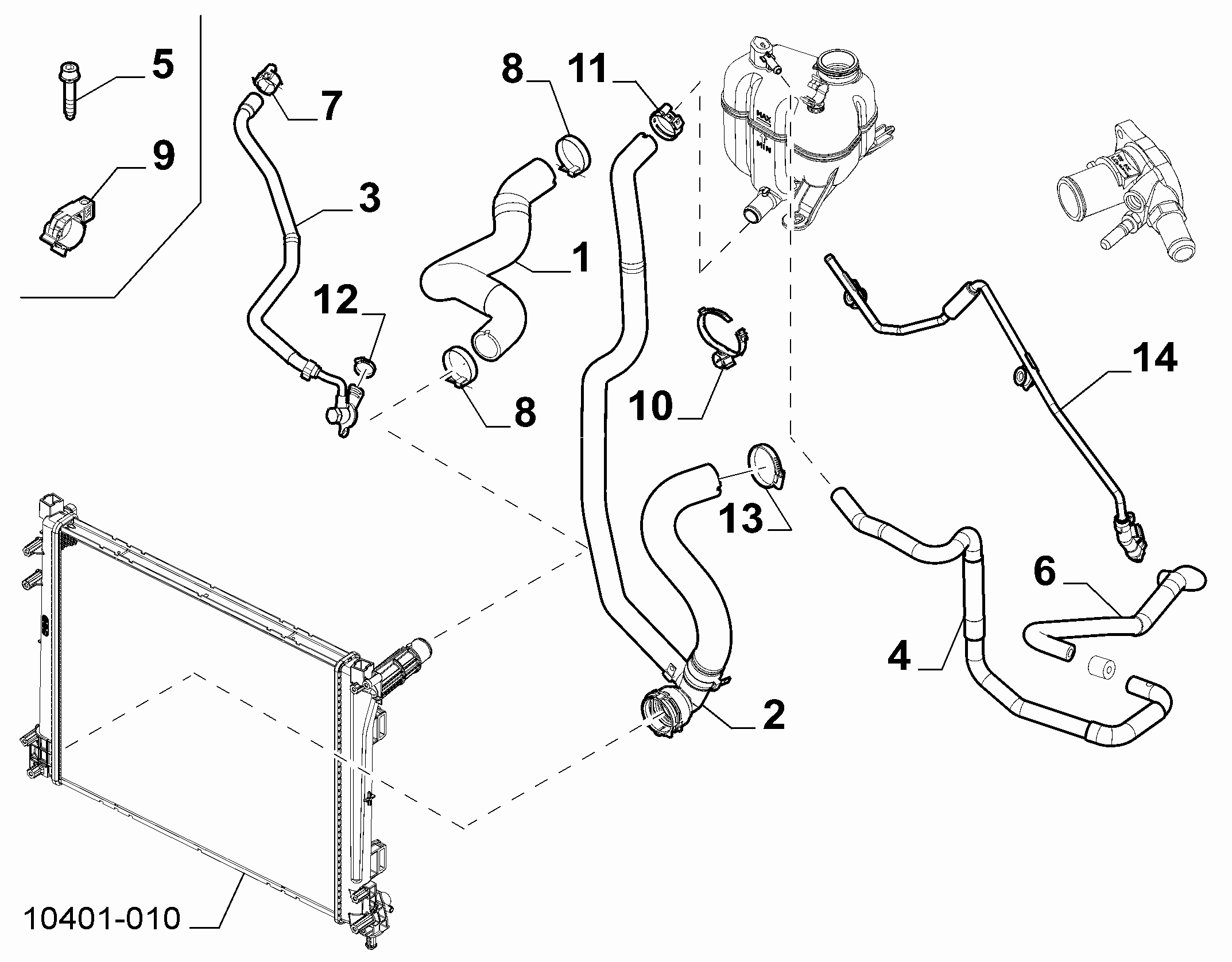 10401-030 RADIATOR PIPING