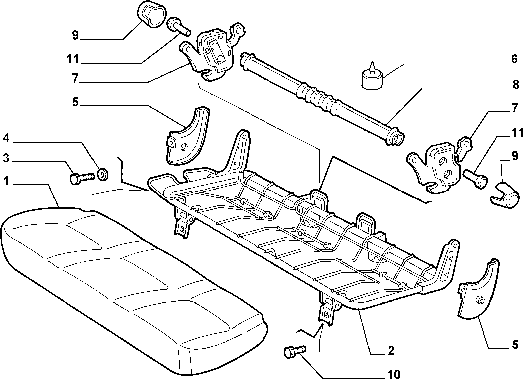 70613/00 REAR SEAT
