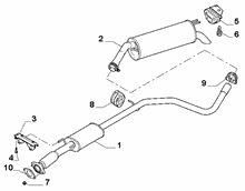 10258-030 REAR AND CENTRAL PIPES