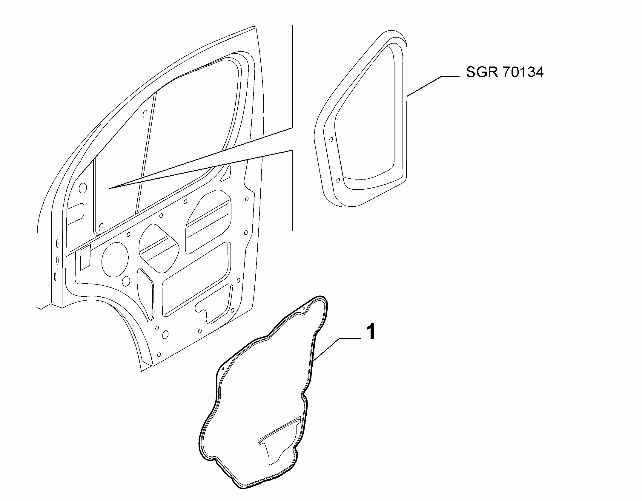 70129-070 FRONT DOOR TRIM
