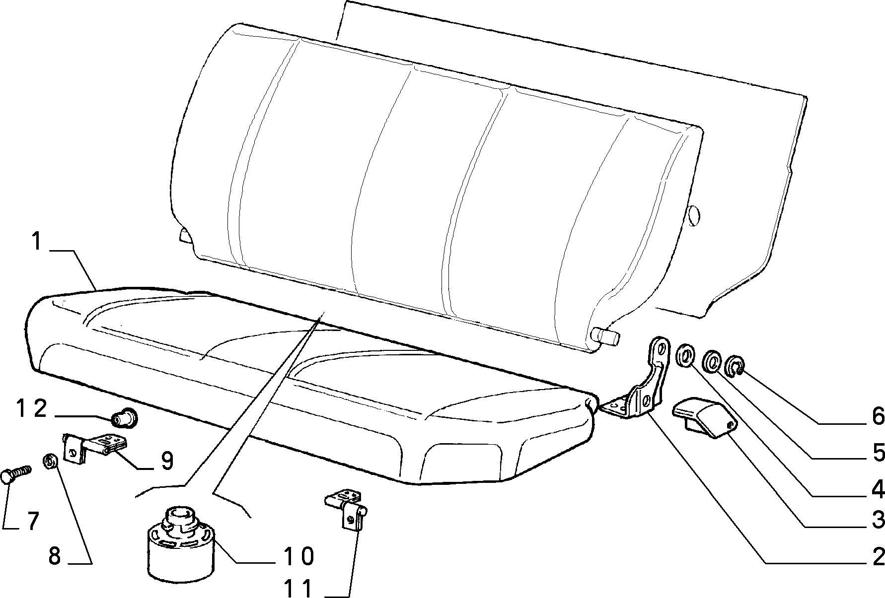 70613/00 REAR SEAT