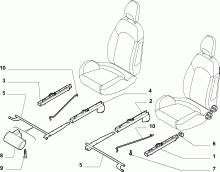 70605-010 НАПРАВЛЯЮЩИЕ ДЛЯ ПЕРЕДНИХ СИДЕНИЙ 