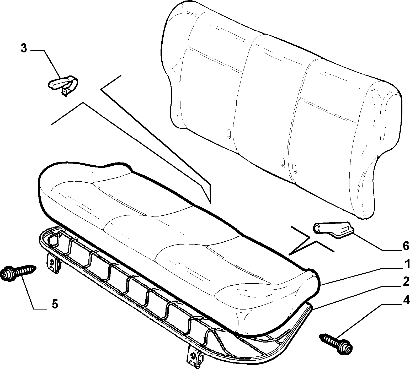 70613/00 REAR SEAT 