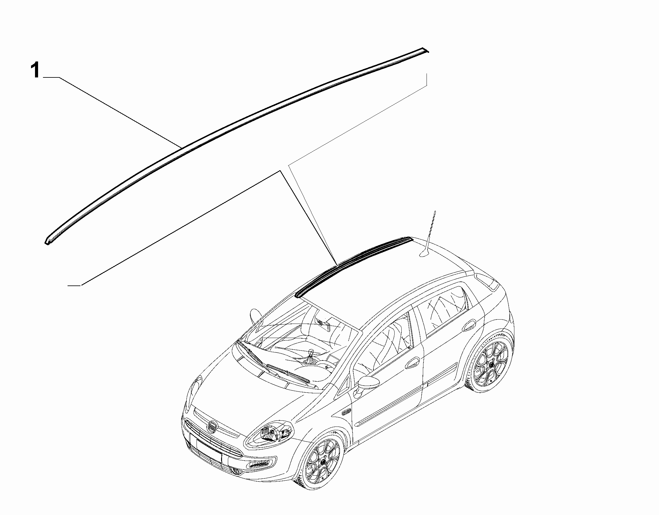 70712-030 OUTER MOULDINGS, ROOF AREA