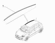 70712-030 OUTER MOULDINGS, ROOF AREA