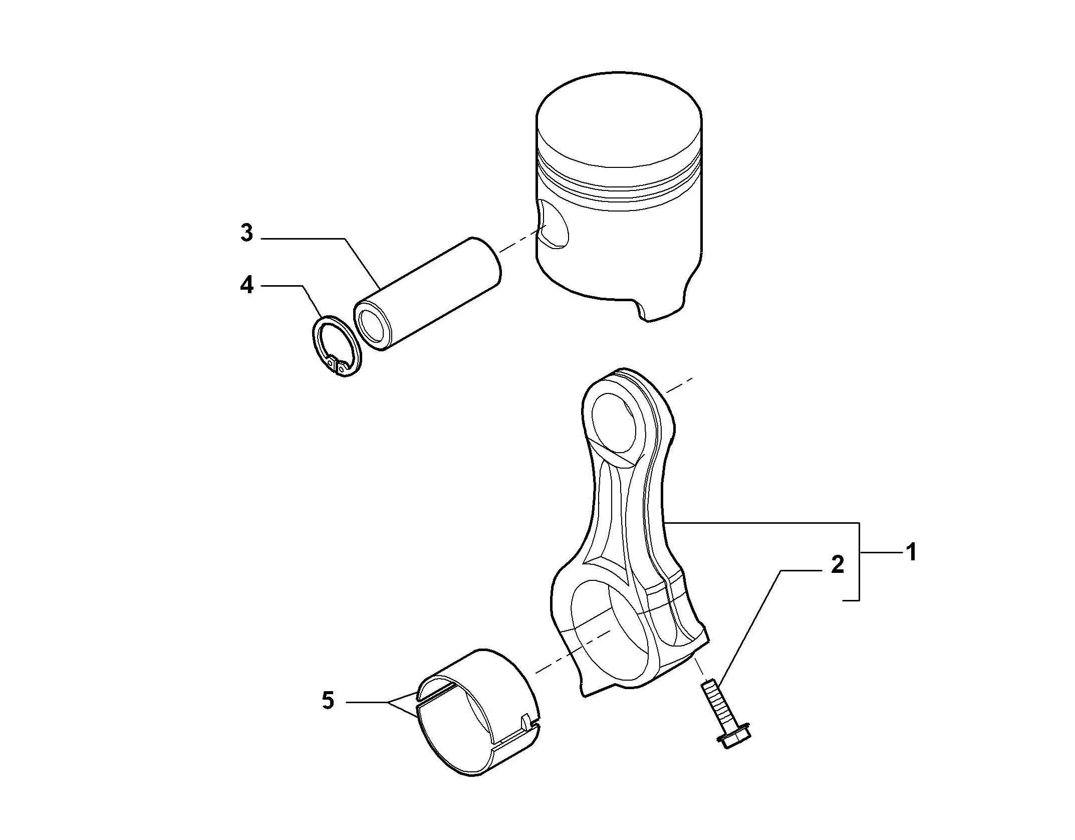 10105-010 COUPLING RODS AND HALF BEARINGS