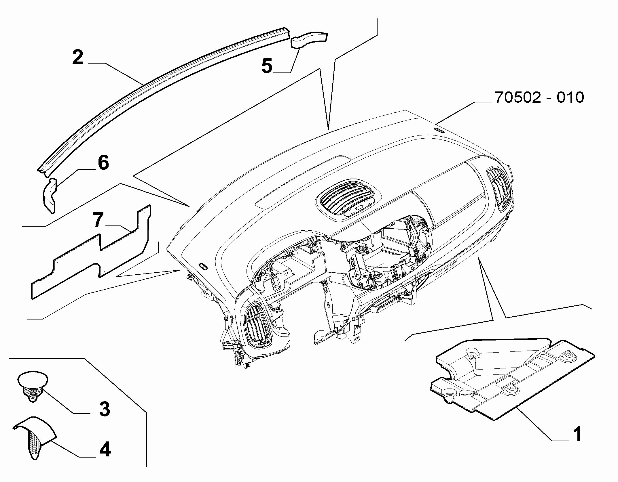 70502-080 DASHBOARD SOUNDPROOFING