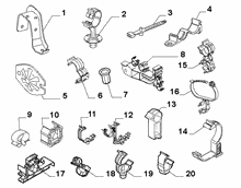 55527-010 CABLE SET FIXINGS