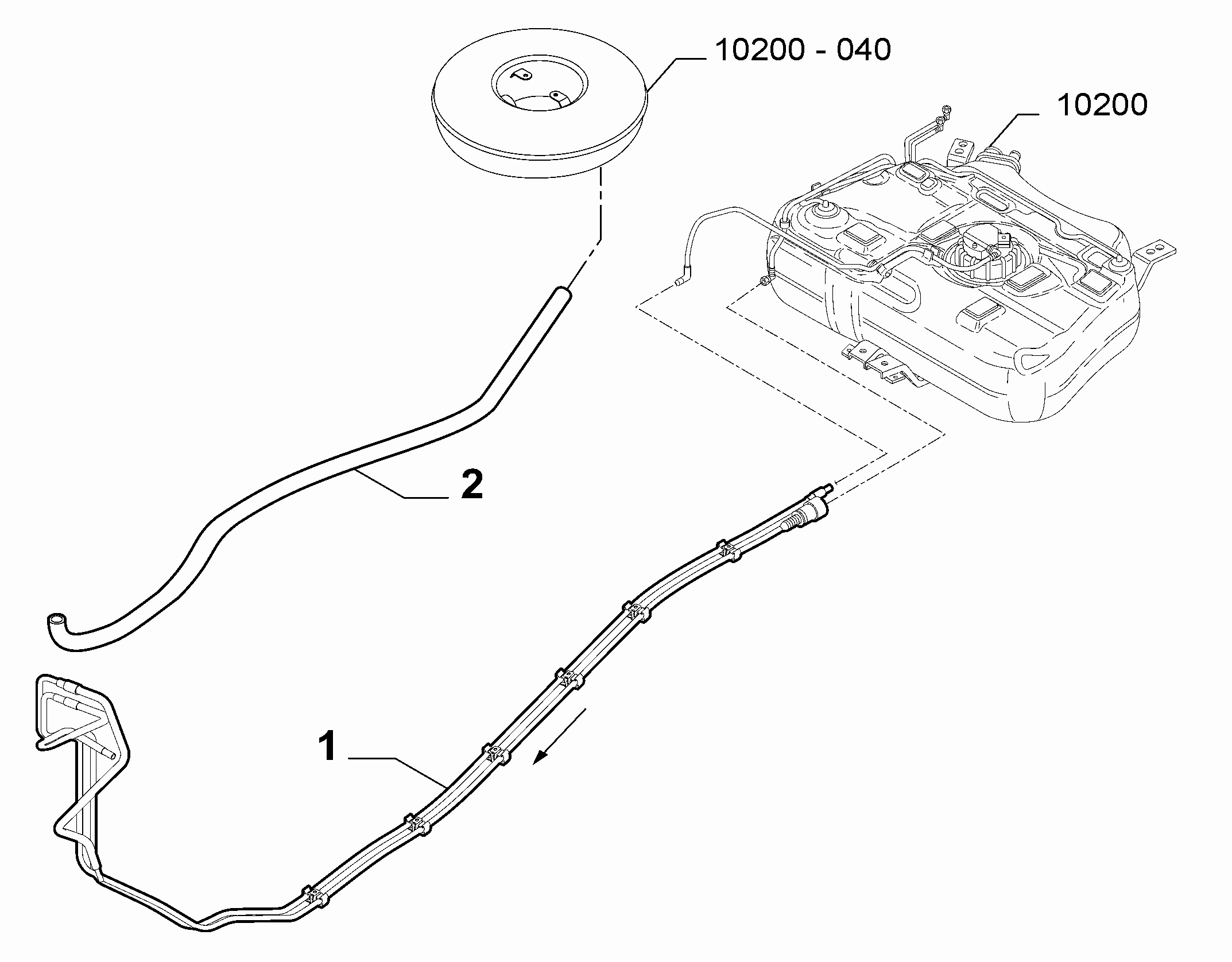 10201-020 UNDERSIDE FUEL PIPES