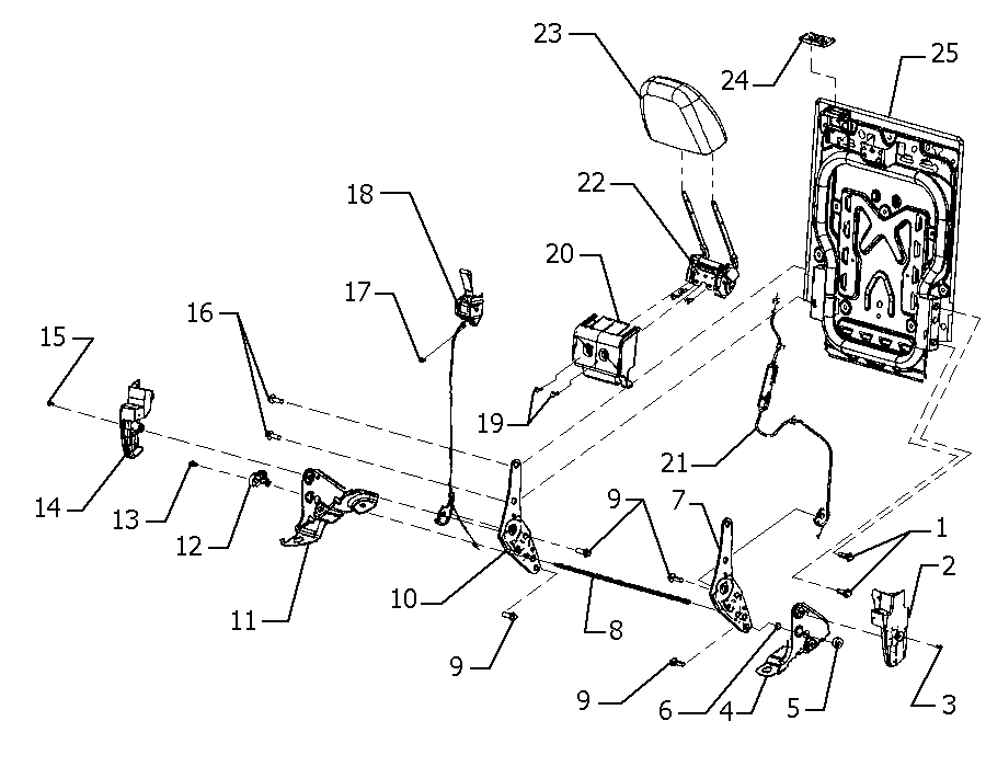 70613-072 3RD ROW REAR SEAT