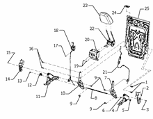 70613-072 3RD ROW REAR SEAT