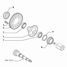 21220-010 GEARING AND HALF CRANKSHAFT